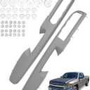80994 Left & Right Armrest Repair Kit, Compatible with 2010-2014 Chevy Silverado Suburban Tahoe Avalanche, GMC Yukon Sierra 1500 2500 3500, with Door Release Handle Above Interior Gray Armrest (27 in) (Gray FL & FR (2PCS))