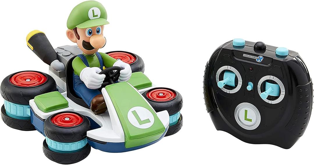 Super Mario 08988-PLY Nintendo Mario Kart 8 Luigi Mini Anti-Gravity Rc Racer 2.4Ghz, with Full Function Steering Create 360 Spins, Whiles & Drift Up To 100" Range - For Kids Ages 4 Plus