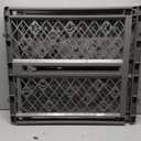 MYPET North States Paws Portable Pet Gate: 26-40" Wide. Pressure Mount. No Tools Needed. Made in USA, 23" Tall, Expandable, Durable Dog Gates for Doorways, Fieldstone Gray