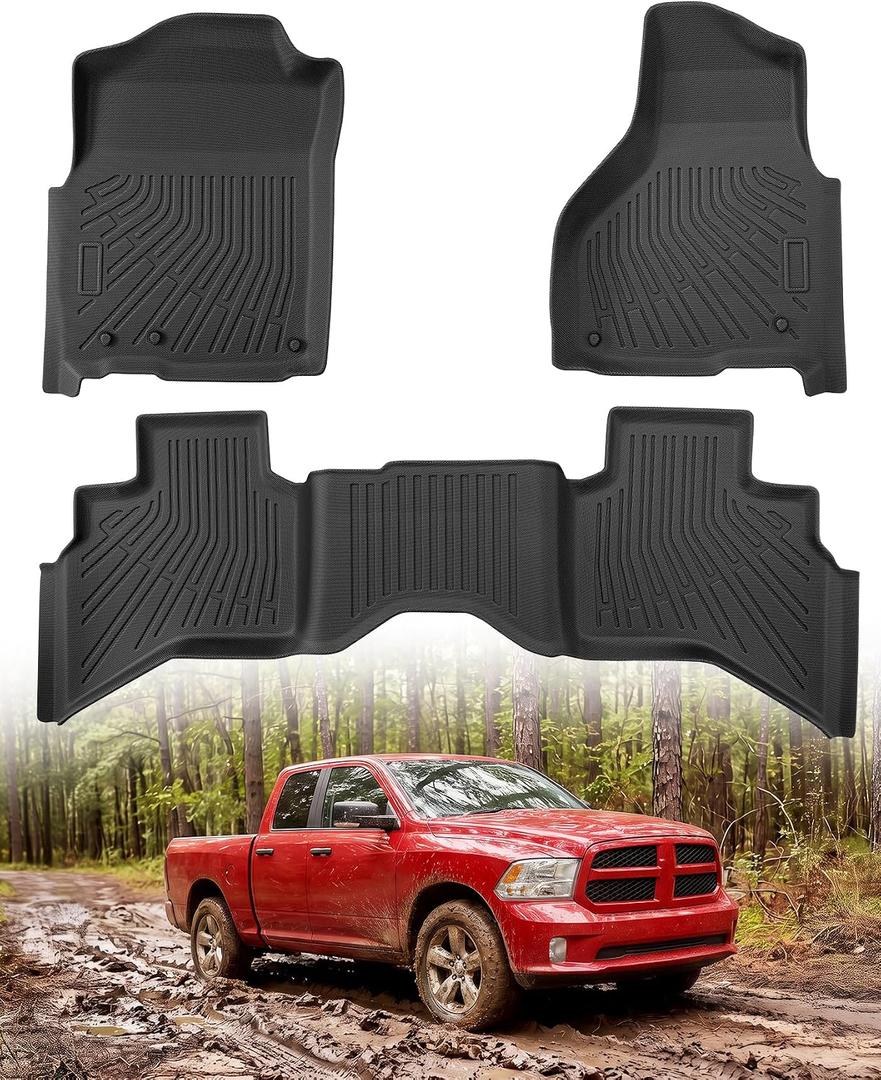 Floor Mats for Dodge Ram 1500 Quad Cab 2013-2018 & Classic 2019-2024