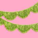 FYSUIMU Party Decoration Lime Green Fringe Garland 6.6 Ft Hanging Layored Scalloped Christmas Banner for Bachelorette Party Supplies Birthday Photo Booth Margarita Bach Decor Bridal Shower Backdrop