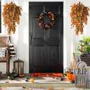 Lakiyfye Artificial Boston Fern Artificial Hanging Ferns Artificial Wall Plants Hanging Fern Plants Uv Resistant Ivy Plants for Patio Wall Garden Wedding Indoor Outdoor Decor (Green Fall)