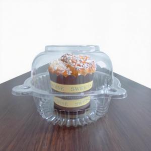 LSGENGXCY 50 pc Jumbo Muffin Containers, Plastic Cupcake Container, Independent Cupcake Holder, Transparent Plastic Muffin Box (Large Size)