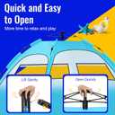 Beach Tent Sun Shelter Pop Up Easy Setup in 3S Instant Tents for 4/5 Person Beach Umbrella Sun Shelter Shade, UV 50+ Protection, Wind Resistant, Lightweight Portable Baby Tents Shade for Family