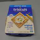 Triscuit Original Whole Grain Wheat Crackers, Vegan Crackers, Healthy Snacks, Lunch Snacks, Party Size, 17 oz