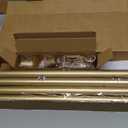 Heavy Duty Curtain Rods for Windows 66 to 120 Inch, 1 Inch Gold Curtain Rod Adjustable, Decorative Long Curtains Rods with Metal Finials, Easy Installation and Modern Design (A2,Gold,30"-120")