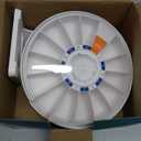 Daviky Pill Dispenser Daily, Large Pill Organizer with Wall-Mounted or Standing Use, 14 Days Pill Box, Push Button Design, Weekly Pill Organizer for Vitamin, Medicine.Supplement, Fish Oil (White)