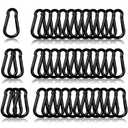 40PCS M4 Heavy Duty Carabiner Clip, 1.57Inch Snap Hook Quick Link Small Carabiner Clips,Spring Link Buckle for Fishing Camping Hammock Dog Leashes-110LBS Holding Capacity (Black)