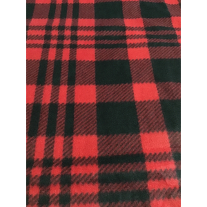 Blanket | Ideal for Cold Nights  | Measures 55” x 60” | Polar Fleece, Red/Black Plaid