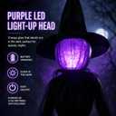 Dazzle Bright Halloween Witch Decorations Outdoor, 6 FT Set of 3 Light Up Head Holding Hands Witch with Stakes, Waterproof Witch Decor for Garden Yard Lawn Haunted House Decor