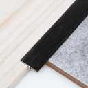 Trimold 3Pcs Aluminum T Molding Trim & Floor Transition Strips, Flat Divider Strip for Door Threshold and Joining Flooring Gaps of Laminate Planks Tile (4.2Ft x 0.8In, Brushed Black)