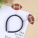 5 x AIUPUOC Football Headband for Women Cute Football Design Headband Head Boppers Sports Hair Accessories for Football Mom Fans Game Day Cheer Hairband Non Slip 1Pcs (Brown B, Average)