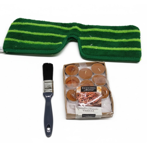 25.4mm Black Natural and Polyester Pastry Brush AND 24 Packs Beeswax Tealight Candles AND Mop Refills Compatible for Libman Freedom Spray Mop Replacement Head - Machine Washable Microfiber Heads,