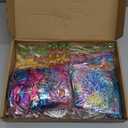 120 Pcs Mermaid Party Supplies 12 Mermaid Tail Straws 12 Bracelets 12 Gift Bags 12 Hair Scrunchies 12 Shell Hair Clips and 60 Beach Stickers for Birthday Decor, Piata Supplies