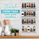 4 x Ultimate Hostess Spice Rack Wall Mounted 4 Tier Space-Saving Kitchen Spice Organizer for Seasonings Screw or Adhesive Hanging Wall Mount Hanging Spice Rack for Wall, Cabinet, Pantry Door