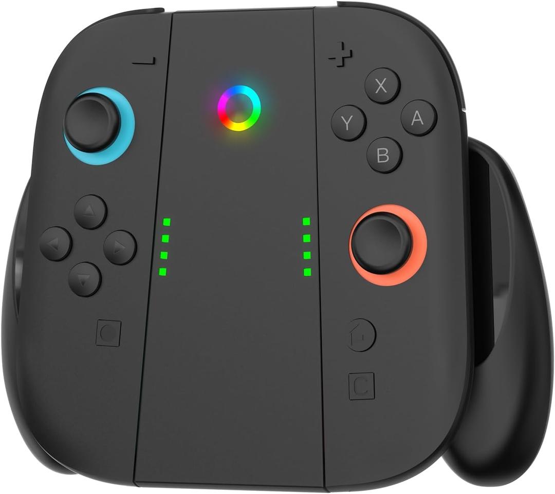 Joycon 2 Charger Grip for Nintendo Switch 2 Accessories, Switch 2 Joycon Controller Comfort Charging Grips with LED Indicator (Ordinary Charging Grip)
