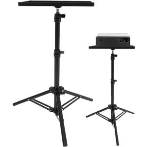 DOITOOL Projector Stand Tripod - 44.88 Inch Height Adjustable Laptop Tripod Projector Stand Laptop Holder with Tray for Office Home Stage Movie Equiqment (Tray Size: 7.09 x 9.84Inch) (114.00X37.00X37.00CM, Black)