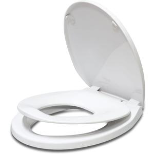 Round Toilet Seat with Built-In Toddler Training Seat