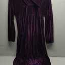 Urban CoCo Women Long Sleeve V-Neck Velvet Stretchy Long Dress, 2XL