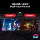 ASUS ROG Swift 32 4K OLED Gaming Monitor (PG32UCDP) - WOLED, Dual Mode (4K 240Hz, FHD 480Hz), 0.03ms, G-SYNC Compatible, Custom Heatsink, AI Gaming, 99% DCI-P3,True 10-bit, USB-C 90W