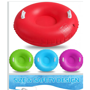 Shappy 4 Pack 36'' 40'' 47'' Snow Tube Inflatable Snow Sleds Heavy Duty Sleds Adults for Winter Outdoor Sports Toboggan with Handles Thickened Bottom