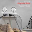 GE Surge Protector Power Strip, 15 Ft Extension Cord, 6 Outlet Extender, 800 Joules, Flat Plug, Twist-to-Close Safety Covers, ETL Listed, White, 50768