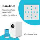 3 x Livatro 10-Pack Humidifier Replacement Filters, Mineral Absorption Pads, Exclusively for 6001 Model, Improves Humidification Efficiency by Capturing Fine Water Particles, White