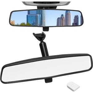10.5" Rear View Mirror, Interior Rearview Mirror Kit, Universal Day Night Interior Rearview Mirrors Compatible with Toyota, Ford, Jeep, Hyundai, Kia, Nissan, Subaru, Mazda, Chevrolet, Car