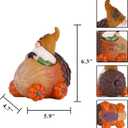 Topadorn Fall gnome with Pinecone Car and Resin Pumpkin Statue for Fall Harvest Party Ornaments Decor,Happy Fall