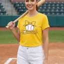 Women Baseball Tank Tops Game Day Sleeveless Tops Baseball Heart Graphic Tee Vest Casual Softball Mom Tee Tops (Yellow, XL)