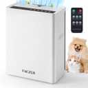 Air Purifiers for Home Large Room, PM 2.5 Display Air Quality Monitor Cover Up to 1500 Ft with Remote, Air Purifiers for Home Pets with Fragrance, Air Cleaner for Pets Hair, Dust, Smoke,Odors (White)