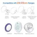 Maymom 17 &19mm Flange Insert Compatible with Rumble Tuff Go Cups Compatible with Medela, Spectra 24 mm Flanges, Momcozy/Willow Wearable Cup to Reduce 24mm Nipple Tunnel Down to 17 & 19 mm