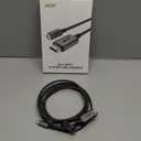 acer USB C to HDMI Cable for Home Office 6.6FT (4K@60Hz), Thunderbolt 4/3 Compatible, High-Speed Type C to HDMI 2.0 Braided Cord for MacBook, iPhone 17/16 Pro/Max, iMac, iPad Pro, Galaxy S25, Surface