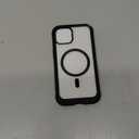 Miracase Glass Series Designed for iPhone 13 Case 6.1 inch, 2023 Upgrade Full-Body Magnetic Clear Bumper Case with Built-in 9H Tempered Glass Screen Protector,Black