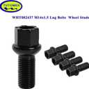 WHT002437 M14x1.5 Lug Bolts Wheel Studs Fit for Volkswagen Jetta Passat CC Golf Tiguan Beetle Audi A3 A4 A5 A6 A7 Quattro A8 Front or Rear Side,5 Pcs