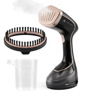 Clothes Steamer 1500W, Portable Steamer for Clothes with 20s Fast Heat, Large Detachable Tank, 3 Steam Modes, LED Display, Leak-Proof Travel Steamer, Handheld Steam Cleaner for Home and Travel (Black)