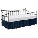 Cottington Lane Daybed Skirt with Split Corners Twin Size Gather Dust Ruffle Bedskirt 12 Inch Drop, Premium Hotel Quality Brushed Microfiber, Classic Platform Fit, Blue Blossom
