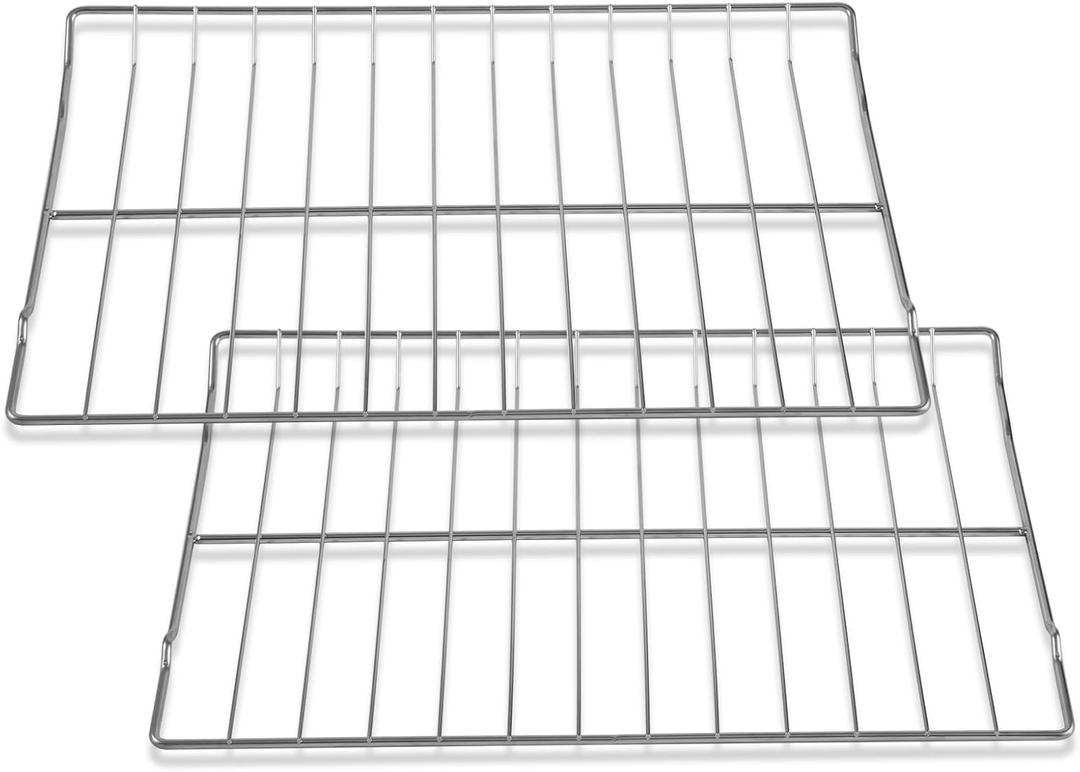 Allstare 2 Pcs DG75-01001C Oven Rack Replacement for Samsung Stove Oven Parts DG75-01001D NX58H5600SS Rack-Flat for Samsung Range Oven Parts 24 3/4 x 16 1/2 304 Stainless Steel Oven Rack