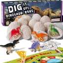 Dinosaur Easter Egg Toys Dig Kit for Kids, Science STEM Gifts for 3 4 5 6 7 8 9 10 Year Old Boys Girls, Discover 12 Dino Eggs Excavation Fossil Digging Dragon Toy, Educational Archaeology Party Games