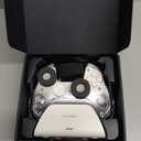 ManbaOne Interactive Screen Wireless Gaming Controller for PC/Switch/Switch 2/iOS/Android,Hall Effect Stick & Trigger,RGB Lighting,Remappable Buttons,1800mAh with Charging Dock (White)