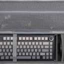 F75 Keyboard Case for Aula F75 Pro/F-75 for EPOMAKER x Aula F 75/ MAX for YUNZII B75 PRO Wireless 75% Mechanical Keyboard, Travel Keyboard Case with Compartment for Mouse (Black Case for 75%)