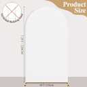 Ledido Wedding Arch Backdrop Cover 7.2FT Arch Covers Fitted Stretchy Spandex Round Top Stand Backdrop Cover for Wedding Banquet Ceremony Birthday Party Baby Shower Event Decoration,White