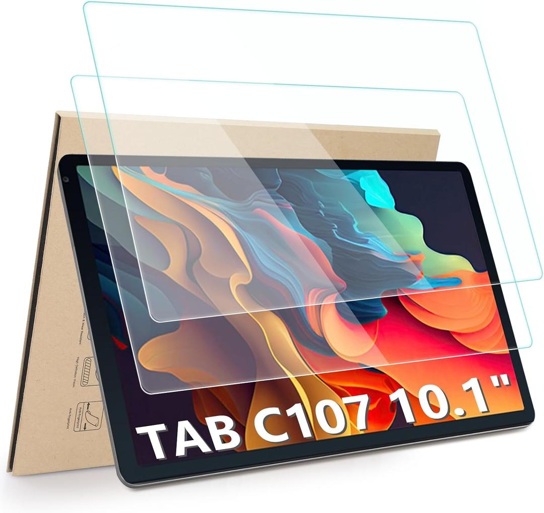 2-Pack Screen Protector Compatible with URAO 2024 10.1" Android Tablet, [HD Clarity] [9 Hardness] [Anti-Scratch] Tempered Glass Replacement for URAO C107 10.1"/ Higrace C107 10.1"