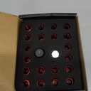 Lug Nuts Aluminum/Alloy Steel Tire Nut Lock 16 PCS Hex Nuts,4xEight Point Spline Nuts,1xHex Socket Key,1xEight Point Spline Socket Key,22mm OD/45mm H (Red Accents/Black Body, M12x1.25)