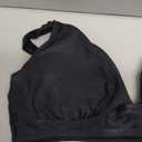 Hanna Nikole Womens High Waisted Bikini Sets, Modest Tummy Control Swimsuits, 2 Piece Bathing Suits Mesh Swim Skirt (Medium, Black)