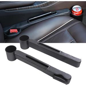 Car Accessories,Car Gap Plug,with Pocket Organizer and Removable Cupholder,Cup Holder for Car,3in1 Car Seat Gap,Prevent Small Items from Falling,Car Seat Gap Storage.(Black) (Black2)