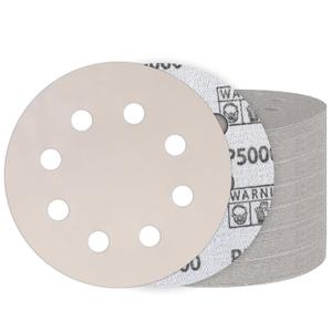 50PCS 5 Inch Hook and Loop Sanding Discs 5000 Grit, 8 Hole Wet Dry Orbital Sander Sand Paper, Silicon Carbide Sandpaper for Automotive Wood Metal