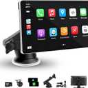 9" CarPlay Screen for Car, 4K Dash Cam Car Tablet for Apple Android Auto,1080P Rear Backup Camera, Wireless Portable Touch Voice Control Screen for GPS Navigation, Bluetooth, Mirror, Truck