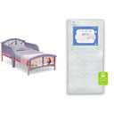 Delta Children Plastic Toddler Bed, Disney Princess & Twinkle Galaxy Dual Sided Crib and Toddler Mattress - Premium Sustainably Sourced