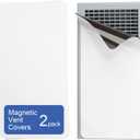 HOXHA Strong Magnetic Vent Covers, 5.5  12 Vent Cover Magnetic, Home and RV Vent Magnet Cover for Air Vents Wall Ceiling Floor, 2 Pack (White)
